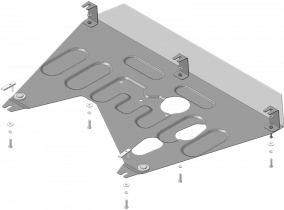 Защита Мотодор усиленная для картера и КПП Hyundai Creta 2016-2021. Артикул 70911