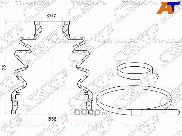 ПЫЛЬНИК ШРУСА ВНУТР RR HONDA CR-V RD5 C-1717 (SAT). Артикул C1717