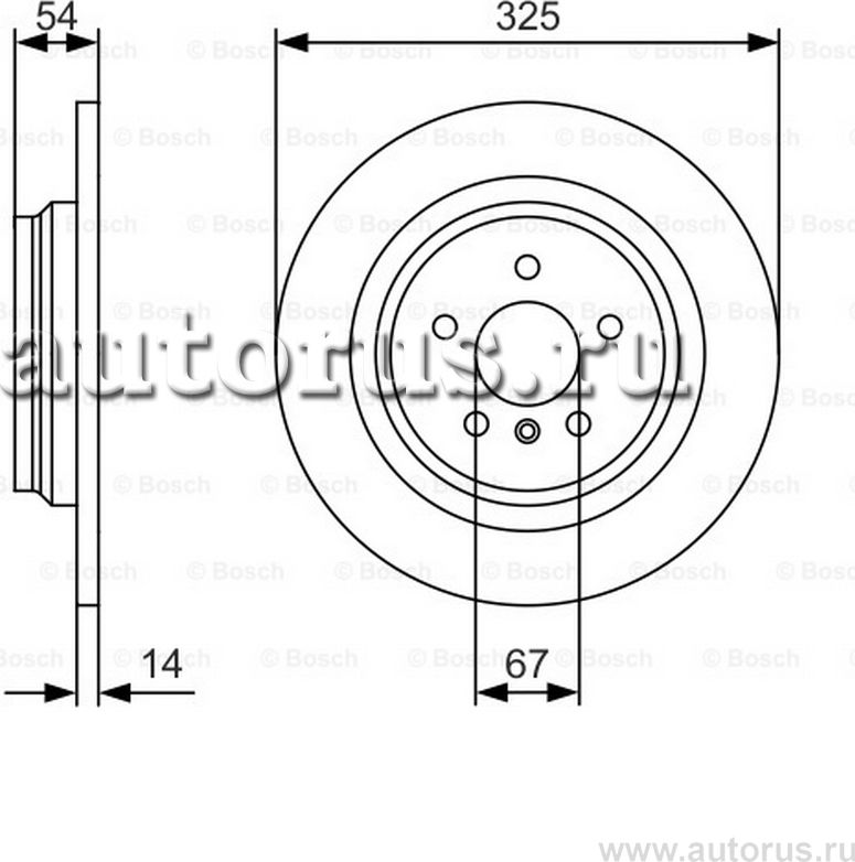 Диск тормозной MB W166 11- задн.вент. (Bosch). Артикул 0986479D10