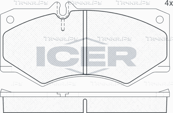 Тормозные колодки Icer передние для PUCH G-modell W461 1991-2001. Артикул 140405