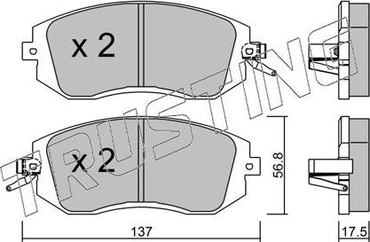 Тормозные колодки Trusting передние для Subaru BRZ 2012-2016. Артикул 516.1