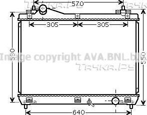 Радиатор охлаждения двигателя AVA. Артикул SZ2103
