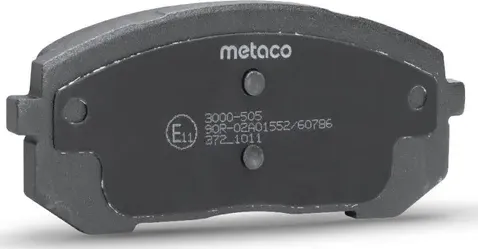 Колодки тормозные передние к-кт (Metaco). Артикул 3000505