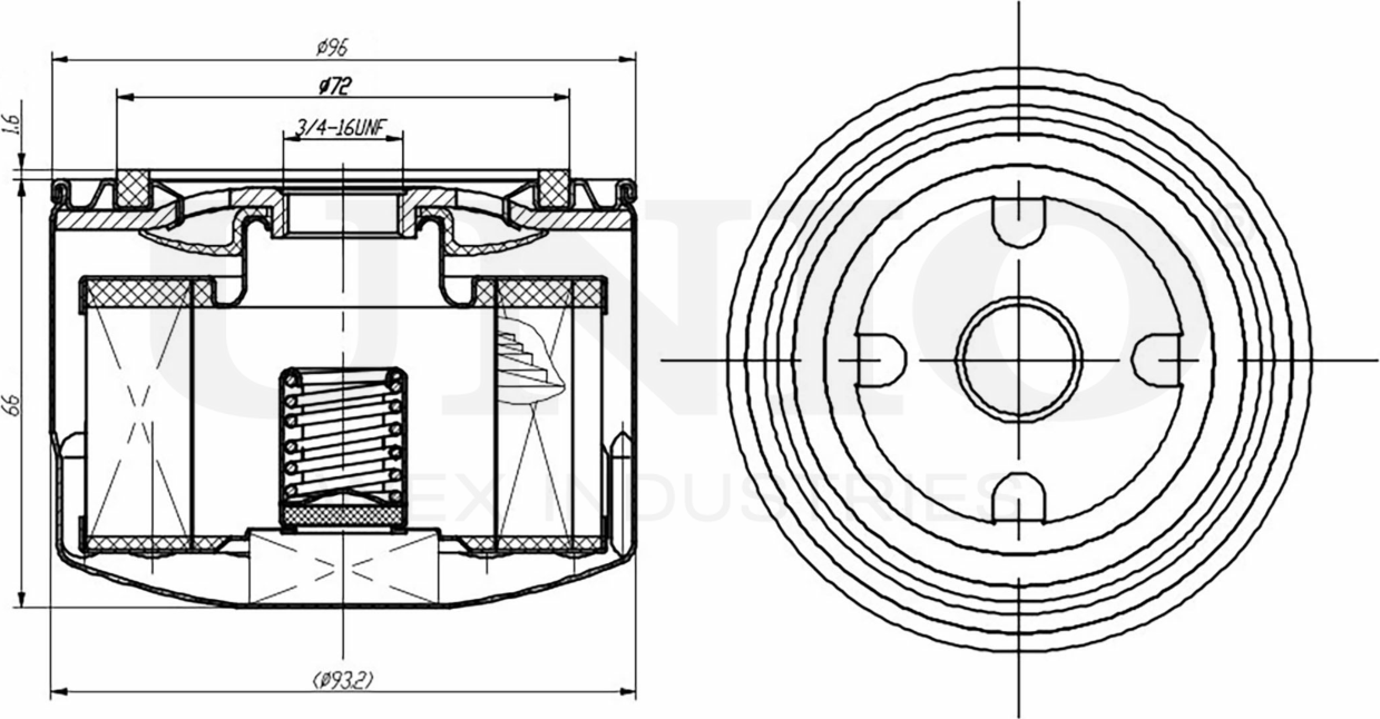 Фильтр масляный (Unio). Артикул FLT-20020
