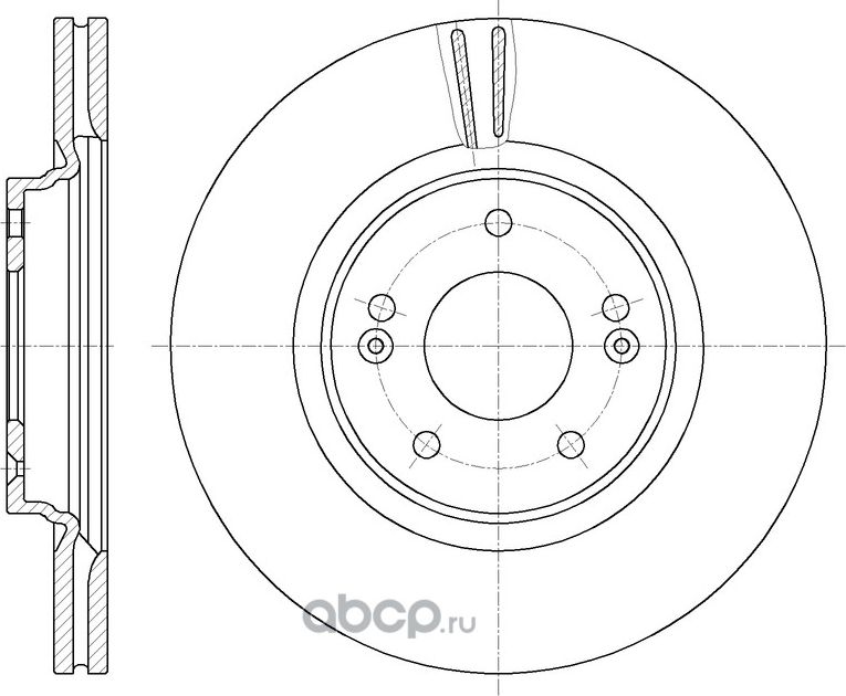 Диск тормозной вентилируемый G-brake GR-21773. Артикул GR21773