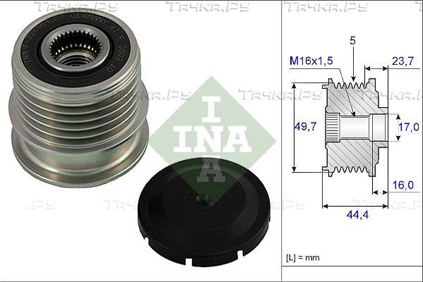 Муфта генератора обгонная Ina. Артикул 535 0011 10