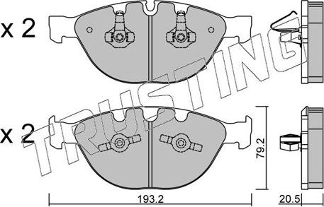 Тормозные колодки Trusting передние для Rolls-Royce Phantom VII 2003-2017. Артикул 788.0