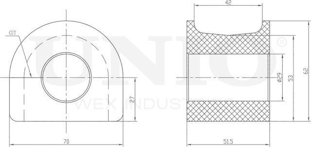 Втулка стабилизатора (Unio). Артикул RMP-10212