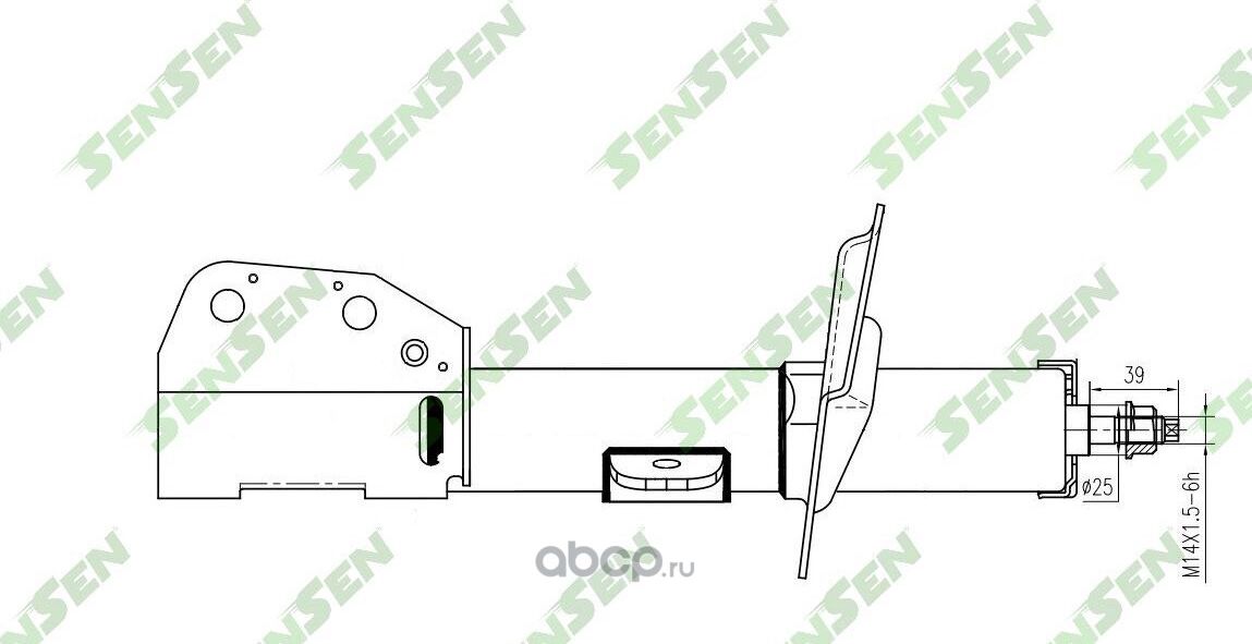 АМОРТИЗАТОР ПОДВЕСКИ ПРАВЫЙ ГАЗОВЫЙ CHEVROLET CAPTIVA(C100, C140) -FR (Sensen). Артикул 42142433