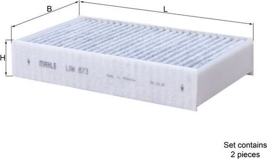 Салонный фильтр Mahle-Knecht. Артикул LAK 873/S