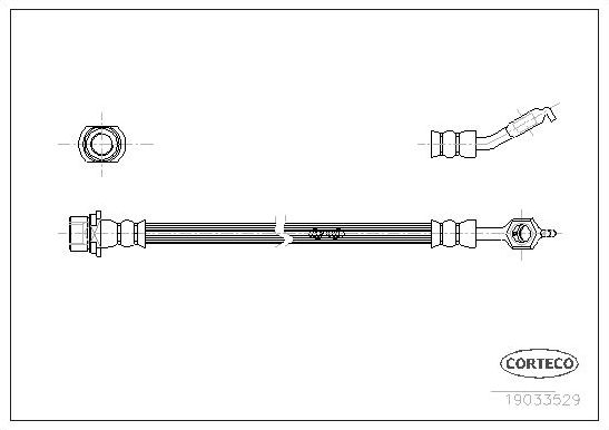 Тормозной шланг Corteco передний для Lexus LS III 2000-2006. Артикул 19033529