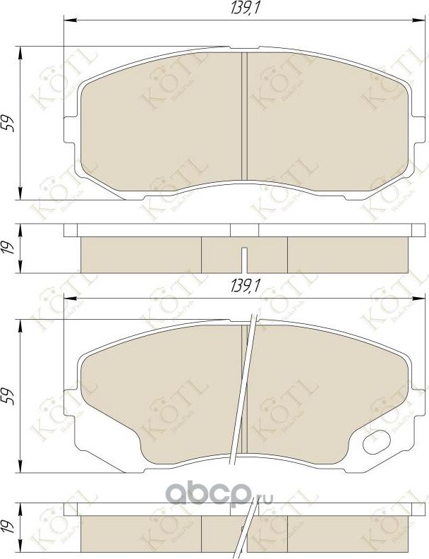 Колодки тормозные дисковые к-т MITSUBISHI Canter (Kotl). Артикул 3492kt