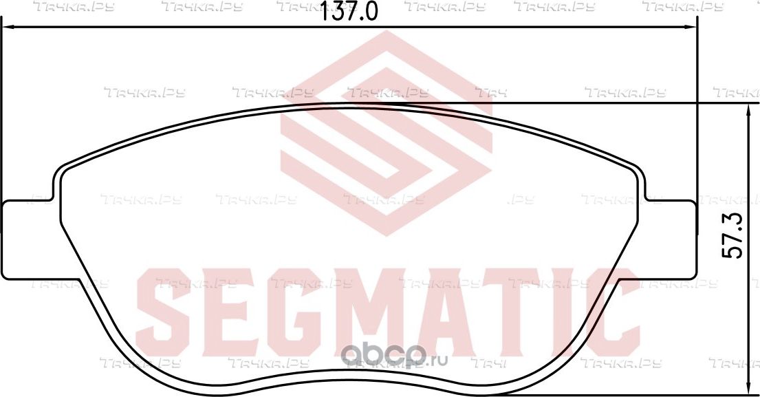 Колодка торм диск пер (Segmatic). Артикул SGBP2751