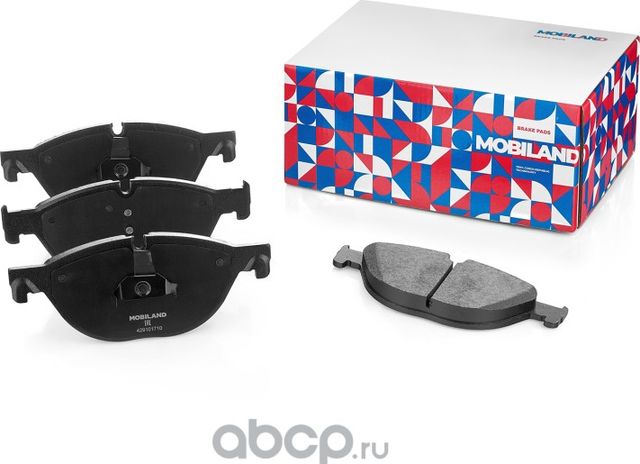 Колодки тормозные дисковые передние (4 шт.) с п/шум. пласт. BMW 5 SERIES (F10) (Mobiland). Артикул 429101710