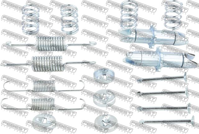 Монтажный комплект барабанных колодок Febest. Артикул 0104-GRJ200R-KIT