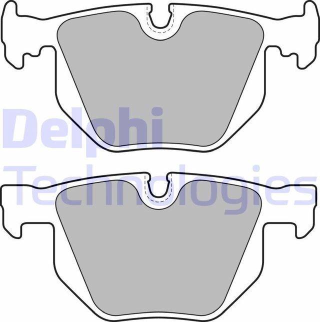 Тормозные колодки Delphi (Low-Metallic) задние для BMW 7 IV (E65/E66) 2001-2008. Артикул LP1834