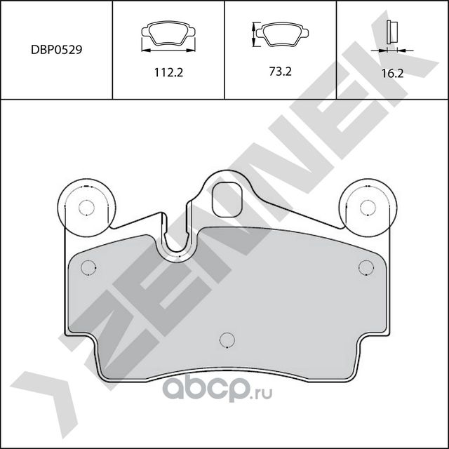 Колодки тормозные задние Q7 05-15, TOUAREG 02-10, PORSCHE CAYENNE 02-06 (Zennek). Артикул DBP0529