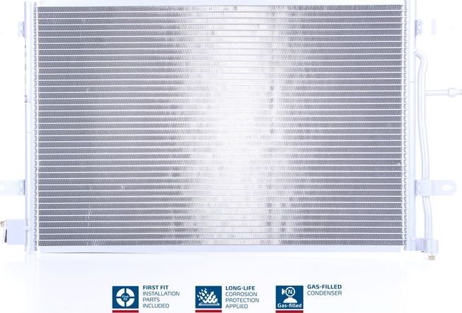 Радиатор кондиционера (конденсатор) Nissens (алюминий). Артикул 94851