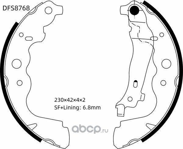 Колодки Барабанные Lada Largus/ Renault Logan/Duster (Double Force). Артикул DFS8768
