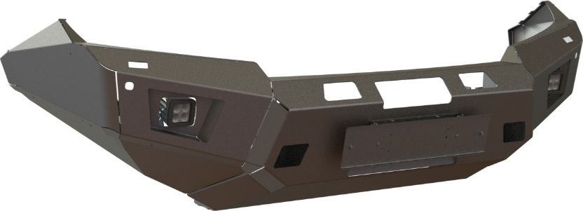 Бампер силовой передний STC тип Revo для Toyota Land Cruiser 200 2008-2015 с противотуманными фарами. Артикул STC-TLC200/08-BFR-L1