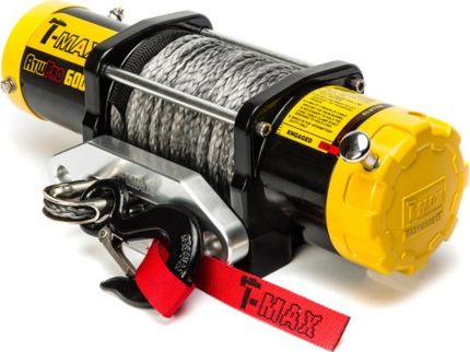 Лебёдка электрическая 12V T-MAX ATW-6000 Performance с синтетическим тросом. Артикул W0428