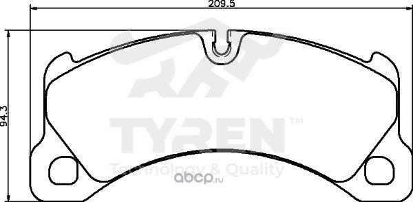 Колодки тормозные дисковые | перед | (Tyren). Артикул TYR1220801
