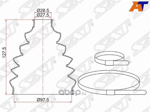 Пыльник шруса наружный  FR VW TIGUAN 2 хомута. те (SAT). Артикул TC018
