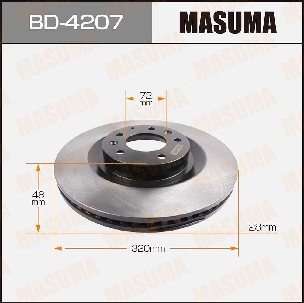 Тормозной диск Masuma. Артикул BD-4207