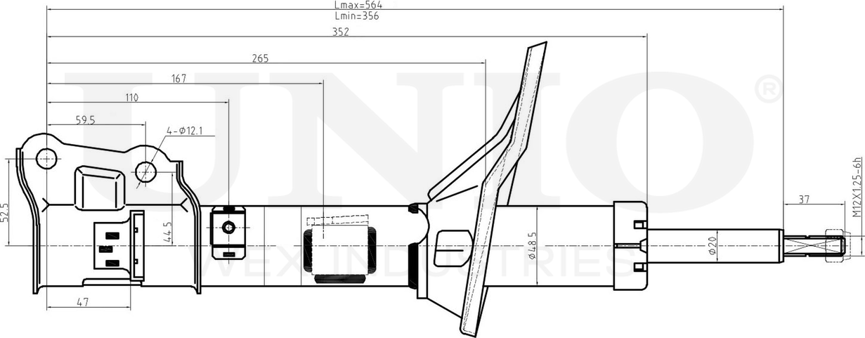 Амортизатор подвески (Unio). Артикул SAB-10133