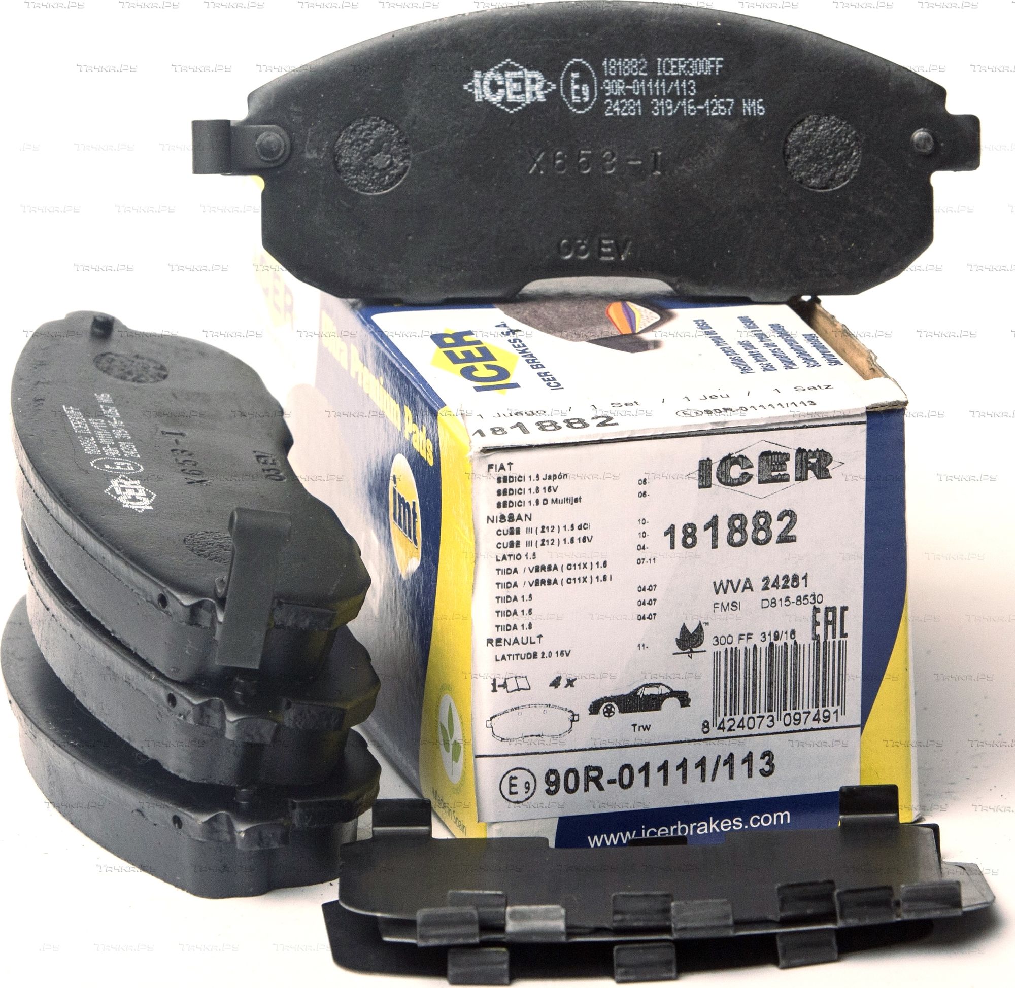 Тормозные колодки Icer передние для Nissan Teana J31 2003-2008. Артикул 181882