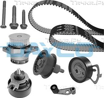 Помпа (водяной насос) с комплектом ремня ГРМ Dayco для SEAT Toledo II 2000-2006. Артикул KTBWP3471