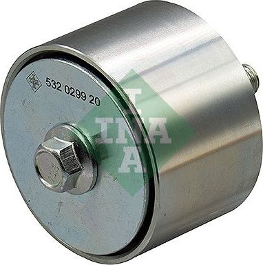 Направляющий (ведущий) ролик приводного поликлинового ремня Ina (Металл). Артикул 532 0299 20