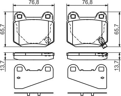 Тормозные колодки Bosch. Артикул 0 986 494 229