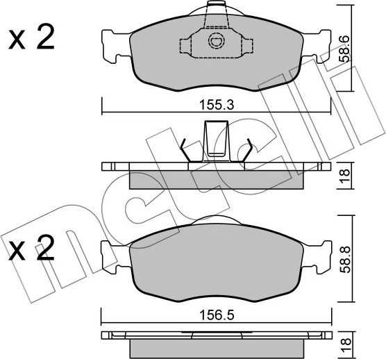 Тормозные колодки Metelli передние для Ford Scorpio II 1994-1998. Артикул 22-0146-0