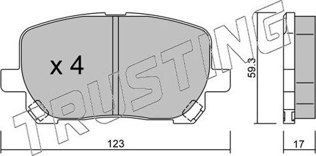 Тормозные колодки Trusting. Артикул 442.0