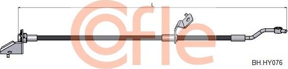 Тормозной шланг Cofle передний левый для Hyundai ix35 I 2010-2015. Артикул 92.BH.HY076