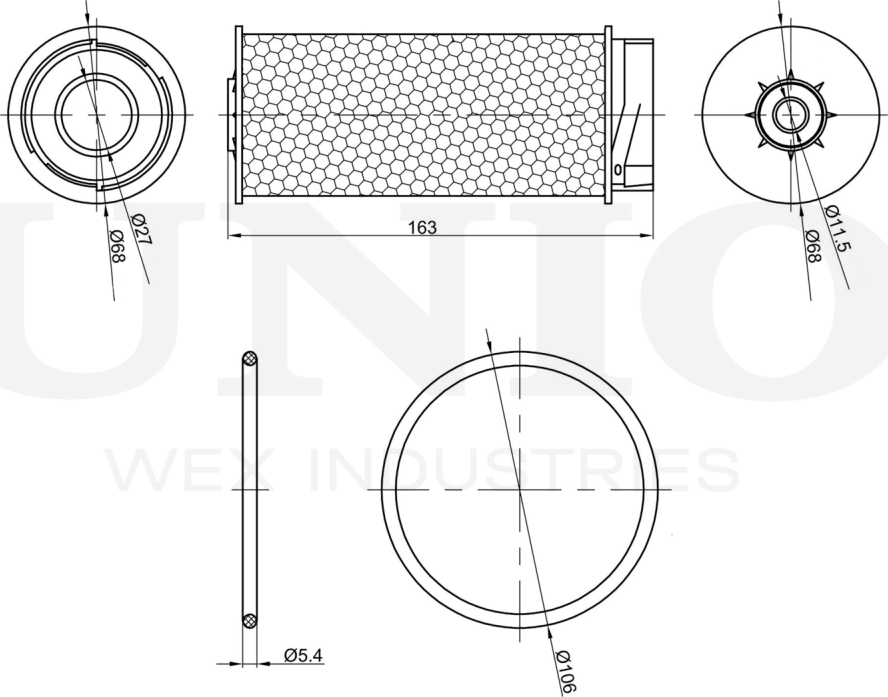 Фильтр топливный (Unio). Артикул FLT-50047