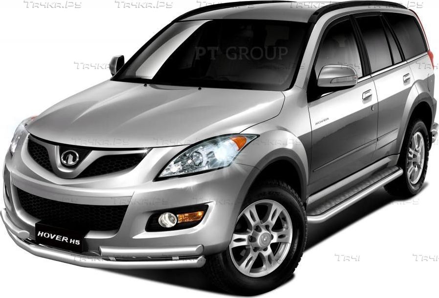 Защита PT Group переднего бампера двойная с углами d63/51 для Great Wall Hover H5 2011-2016. Артикул 13050102