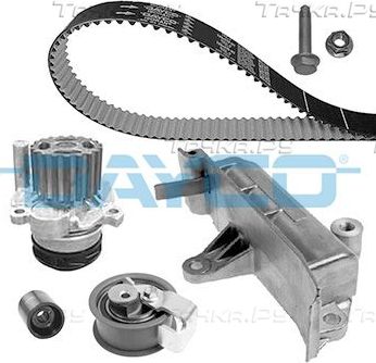 Помпа (водяной насос) с комплектом ремня ГРМ Dayco для SEAT Leon I 2000-2006. Артикул KTBWP4153