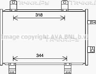 Радиатор кондиционера (конденсатор) AVA для Mazda 2 III (DJ) 2014-2018. Артикул MZ5284