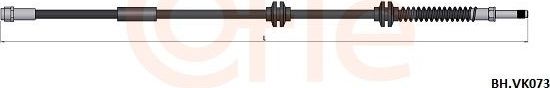 Тормозной шланг Cofle передний для Volkswagen Multivan T6 2015-2026. Артикул 92.BH.VK073