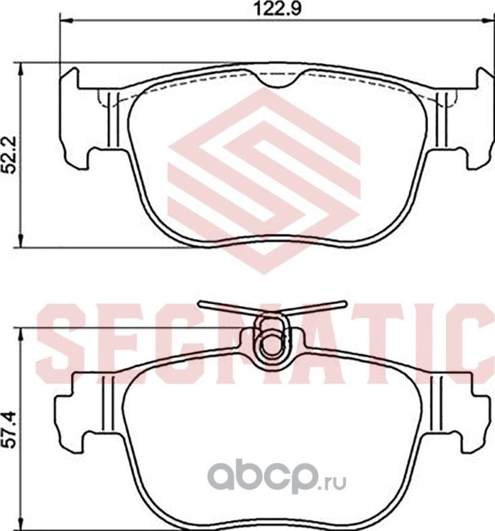 Колодка торм диск зад (Segmatic). Артикул SGBP2736