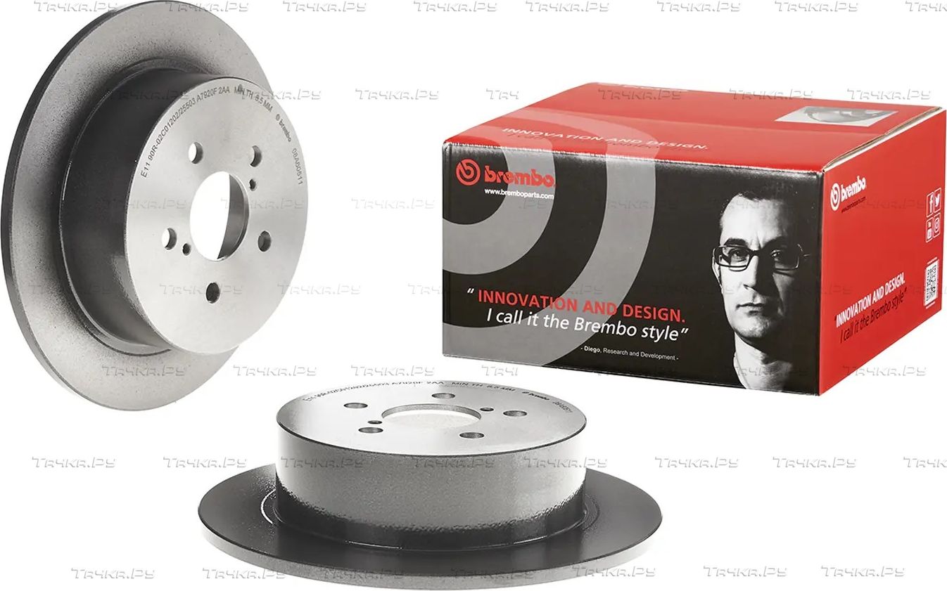 Тормозной диск Brembo UV Coated задний для Subaru Outback III 2003-2009. Артикул 08.A605.11