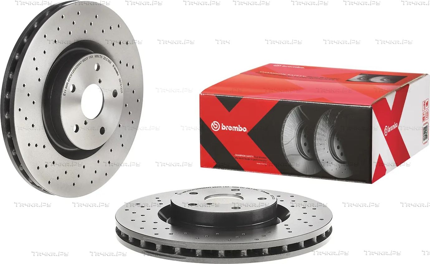 Тормозной диск Brembo XTRA LINE - Xtra передний для Subaru WRX I 2014-2017. Артикул 09.7812.2X