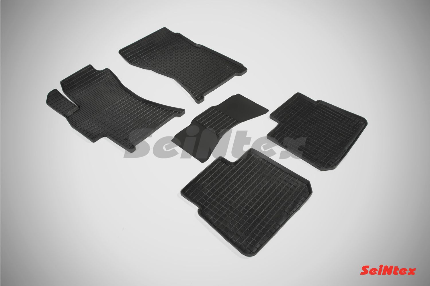 Коврики резиновые Seintex с узором сетка для салона Subaru Outback III 2003-2009. Артикул 00665