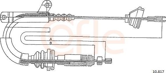 Трос ручника (тросик ручного тормоза) Cofle. Артикул 92.10.817