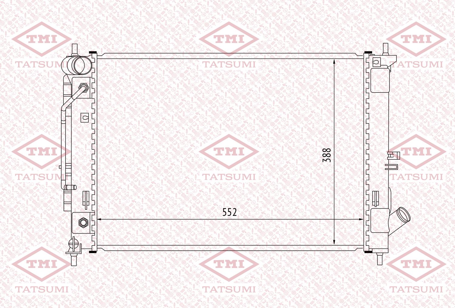 Радиатор охлаждения (Tatsumi). Артикул TGA1180