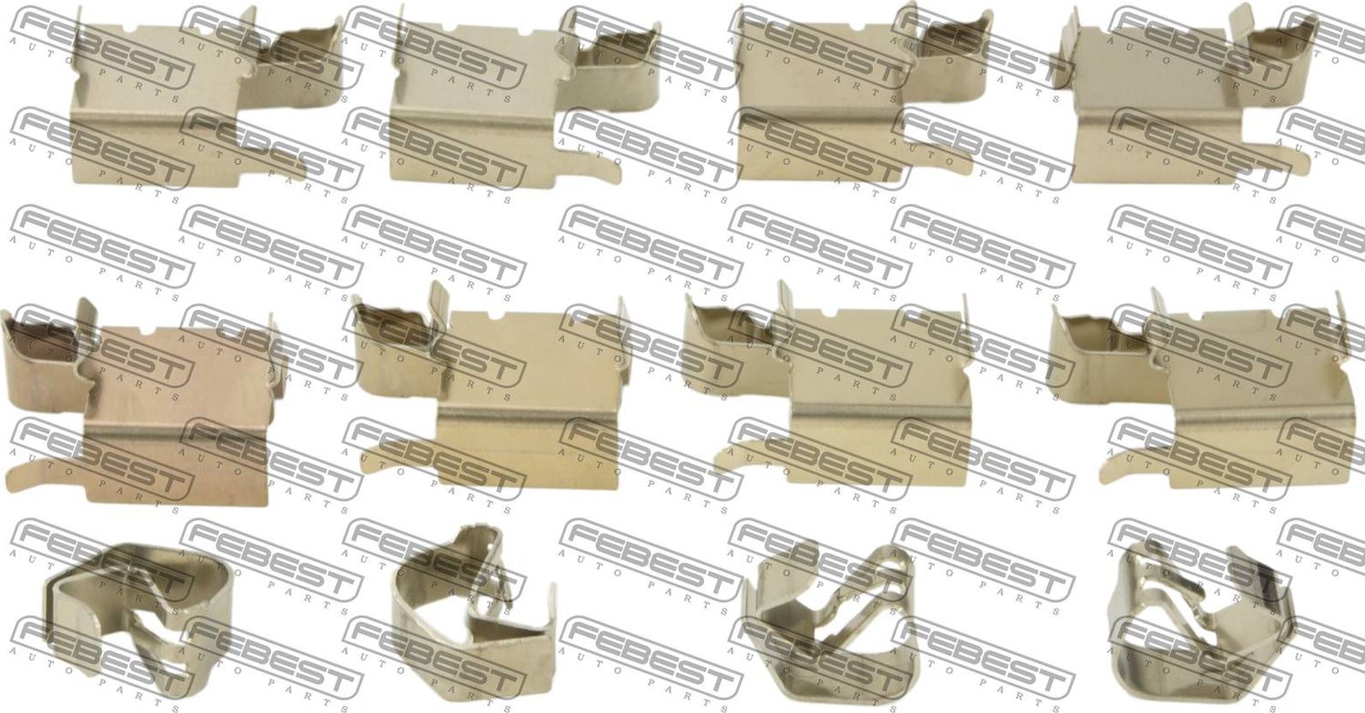 Комплект монтажный тормозных колодок Febest. Артикул 0103-NRE180F