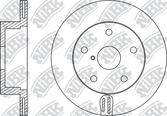 Тормозной диск NiBK задний для Subaru Impreza II 2000-2008. Артикул RN1508
