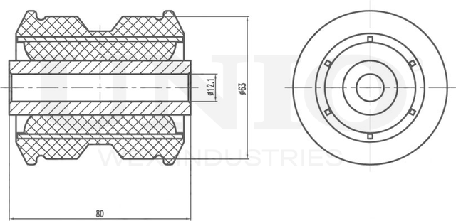 Сайлентблок рессоры (Unio). Артикул RMP-20205